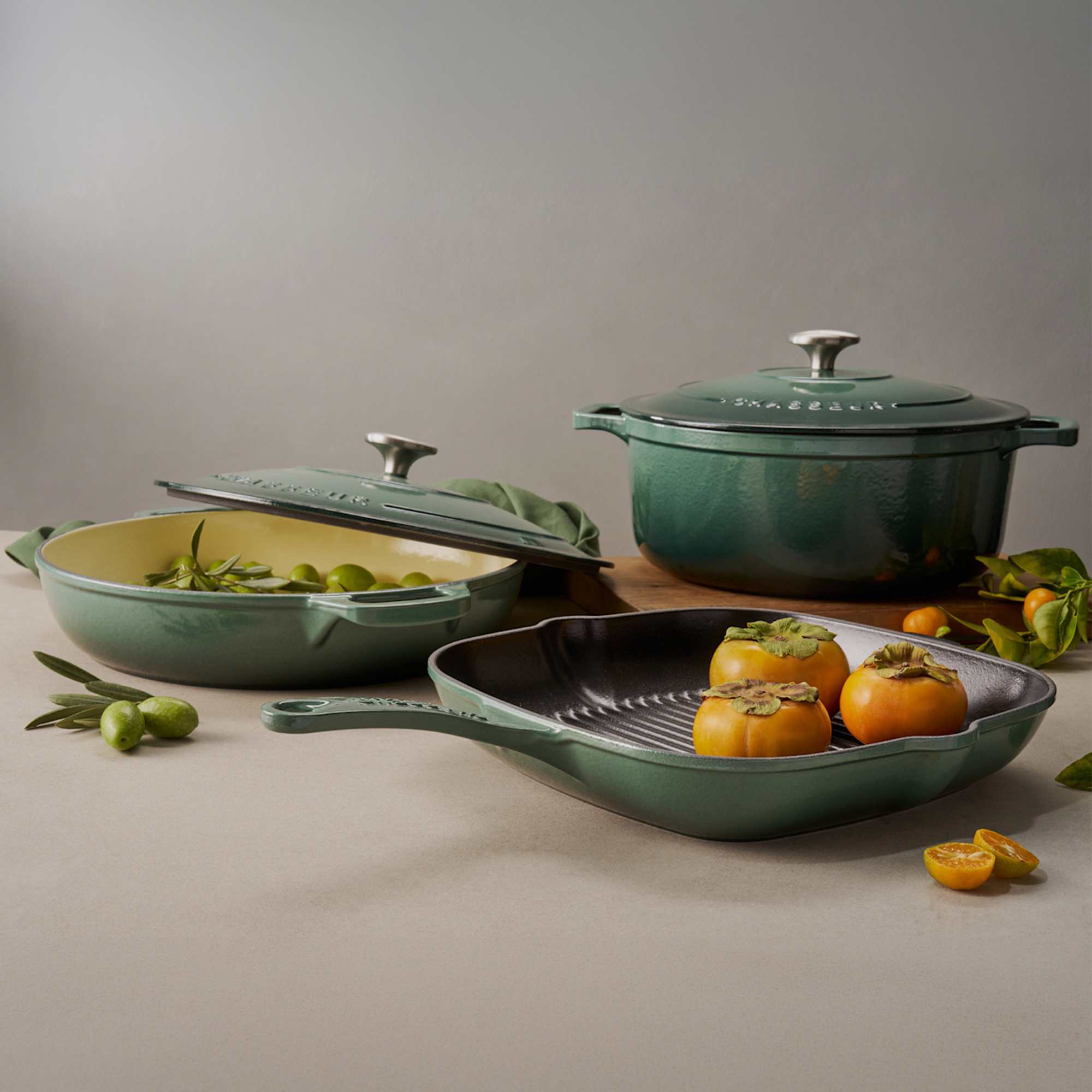 Chasseur Round Casserole 30cm - 2.5L Forest | Kitchen Warehouse